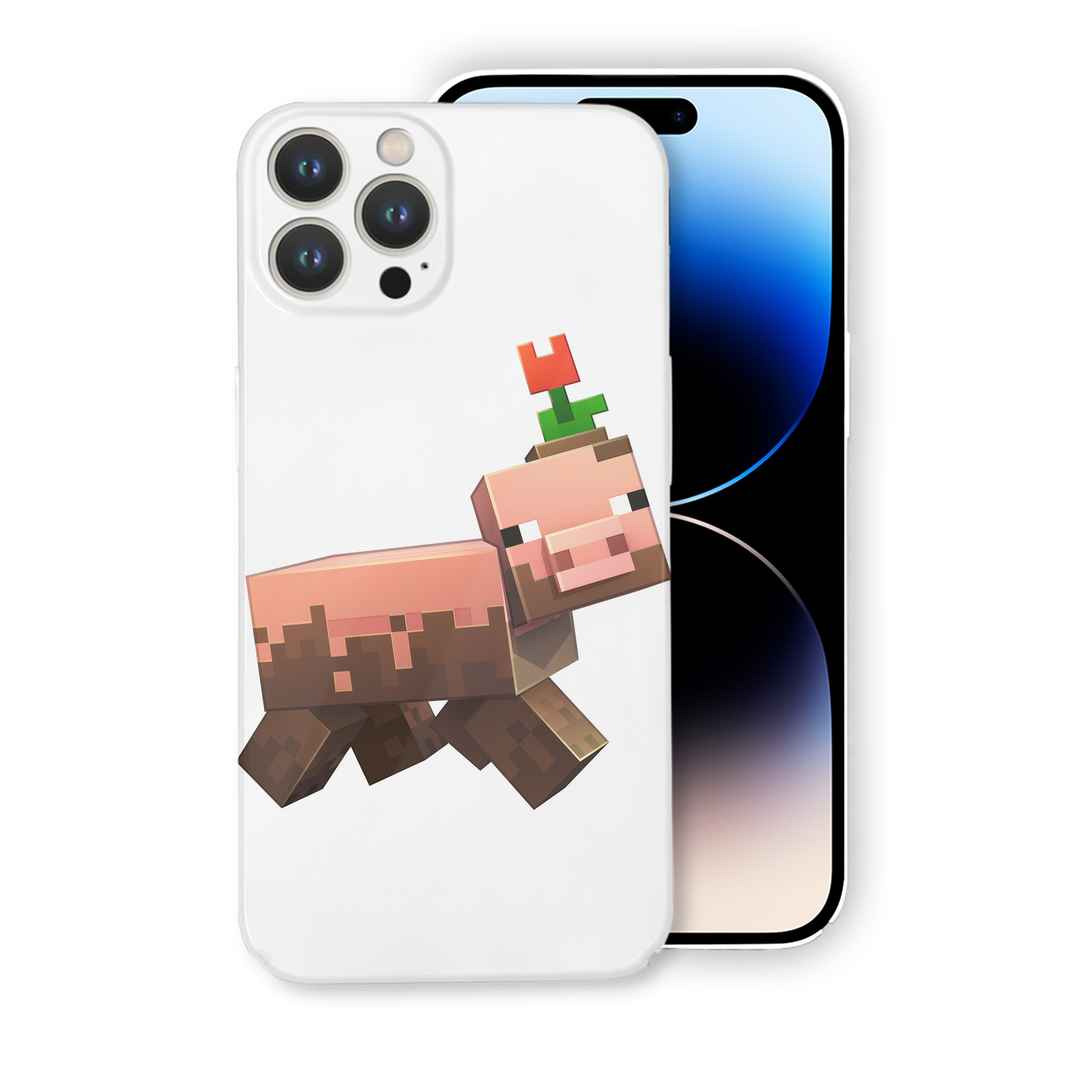 （画像用） マインクラフト ブロックの世界 Minecraft MC Block world 【iPhone 14シリーズ対応】ハードケース